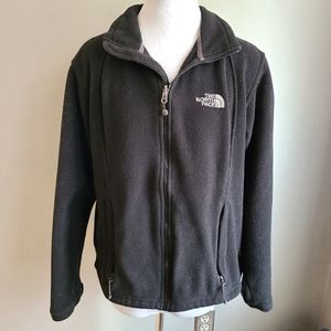 The North Face black fleece zip up, large